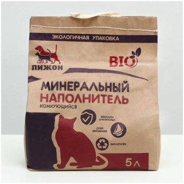 Наполнитель комкующийся Bio, 5 л