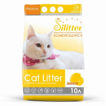 Комкующийся наполнитель Silitter Лимон, 10 л 10 л