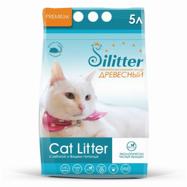 Впитывающий наполнитель Silitter древесный, 5 л 3 кг 5 л