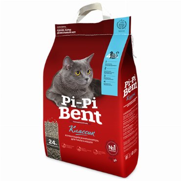 Наполнитель PI-PI-BENT Классик, комкующийся 10кг Pi - Pi Bent нап.Pi-Pi Bent пакет 10кг