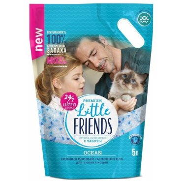 Little Friends Ocean наполнитель силикагелевый с ароматом океанической свежести 5л