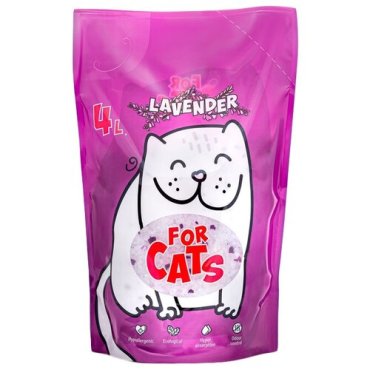 For Cats наполнитель силикагелевый для туалета кошек с ароматом лаванды (4 л)