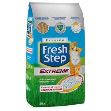 Наполнитель для кошек Fresh Step Extreme тройной контроль запахов впитывающий 18 л
