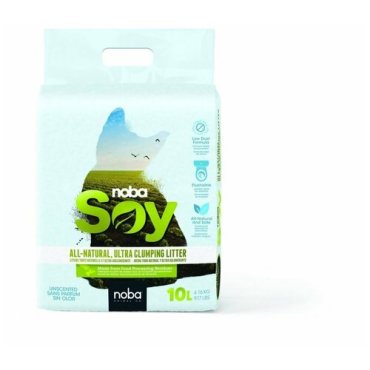 Наполнитель для кошачьих туалетов CANADA LITTER Noba Soy с активированным углем, комкующийся, соевый, 4.16 кг