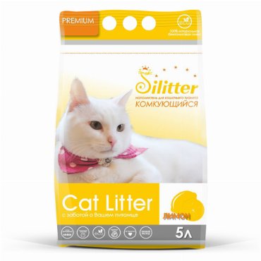 Комкующийся наполнитель Silitter Комкующийся лимон, 5л