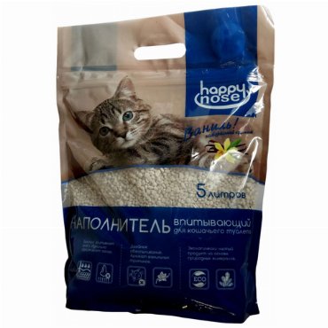 Наполнитель Happy Nose для кошачьего туалета, впитывающий 5 л/ 3,2 кг