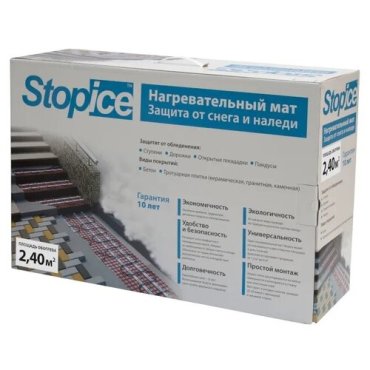 Теплый пол. Нагревательный мат для обогрева открытых площадок и ступеней Stopice МНТ2-760-2,4м2