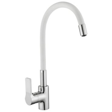 Смеситель для кухни с гибким изливом белый REEF MY1705-42W