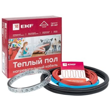 Теплый пол (нагревательный кабель) 450Вт 32 м 3,0 м2 EKF nk-450