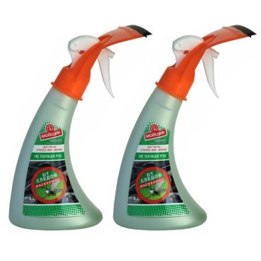 Очиститель стекол автомобиля с водосгоном для окон MOIWASHER / WASHER / универсальный, бесконтактный 350мл комплект из 2шт WAM 1110004(2)