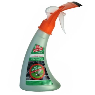 Очиститель стекол автомобиля с водосгоном MOIWASHER 350мл; Средство для стекол автомобиля Мойщик (от следов насекомых универсальный) WAM 1110004