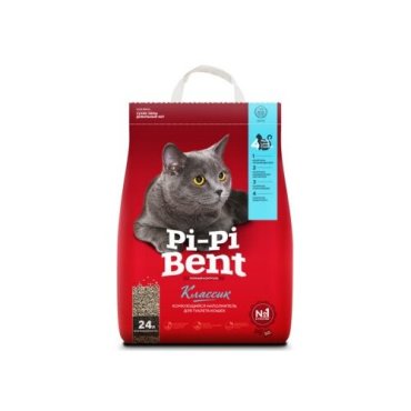 Pi-Pi-Bent Комкующийся наполнитель Классик (пакет), 5 кг (2 шт)