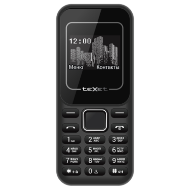 Мобильный телефон teXet TM-120 черный-красный TM-120 .