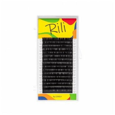 Rili Ресницы черные - 16 линий (изгиб L; толщина 0,10; длина 08)