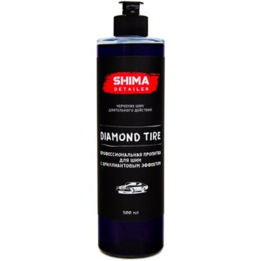 Чернитель резины SHIMA DETAILER DIAMOND TIRE (профессиональная пропитка для шин с бриллиантовым эффектом, чернитель шин) 500 мл 4603740920070
