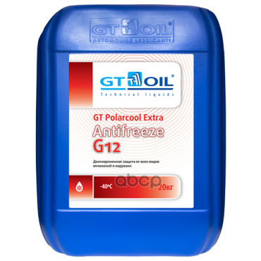 Антифриз Gt Polarcool Extra G12 Красный, 20 Кг GT OIL арт. 4634444008740
