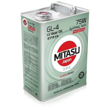 Масло трансмиссионное MITASU ULTRA LV GEAR OIL GL-4 75W 4л.
