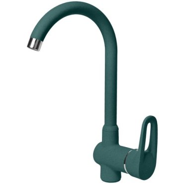 Смеситель для кухни AquaGranitEx серый С-5035 высокий округлый/310