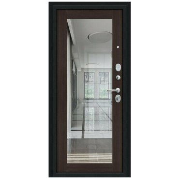 Входная дверь Bravo 205*96 Флэш Букле черное/Bianco Veralinga Правое