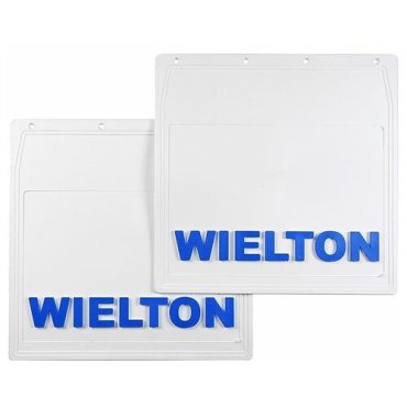 Брызговики прицепа 400*400 WIELTON (белая резина с синей надписью)