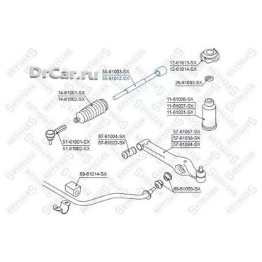 55-61012-SX_тяга рулевая! Suzuki Ignis RG413/RG415 03
