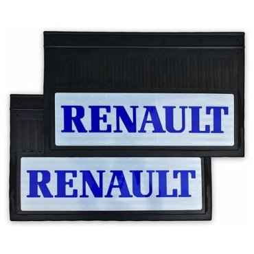 Брызговики задние светоотражающие RENAULT (Синяя надпись) резина