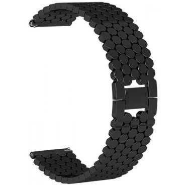 Ремешок металлический GSMIN Snake 22 для Xiaomi Imilab KW66 (Черный)