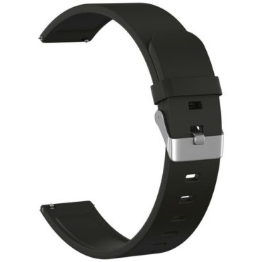 Ремешок силиконовый GSMIN Elate 22 для Xiaomi Imilab KW66 (Черный)