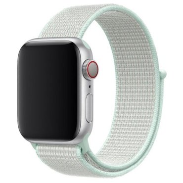Нейлоновый ремешок на липучке Nova Store для Apple Watch 42/44/45 mm, Нежная мята