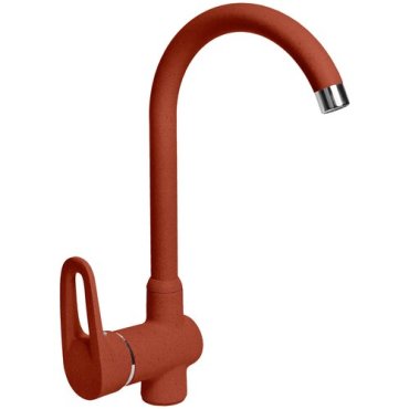Смеситель для кухни AquaGranitEx черный С-5035 высокий округлый/308