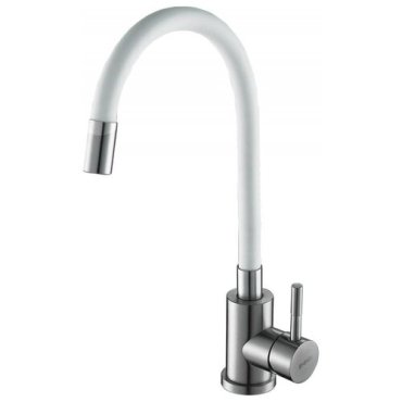 Cмеситель для кухни с гибким изливом shimizu white-S smz 1006558