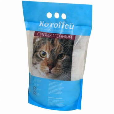 Наполнитель Котоффей для кошек силикагелевый 1,86кг 4л
