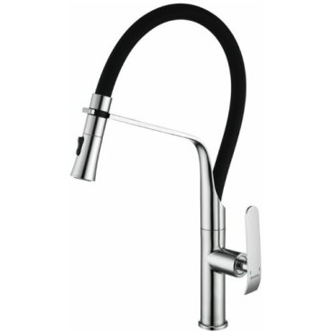 Смеситель для кухни с гибким изливом и режимом душ Shimizu Lux Black-S smz 1006567