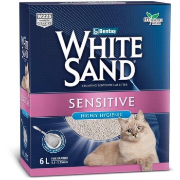 White Sand Sensitive комкующийся наполнитель для чувствительных кошек без запаха - 5,1 кг (6 л)