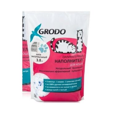 Силикагелевый наполнитель Grodo антибактериальный, 3.8 л