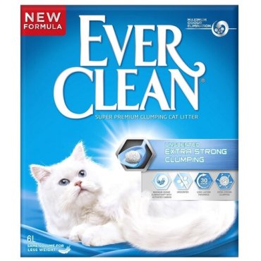 Наполнитель для кошек Ever Clean Extra Strong Clumping Unscented без ароматизатора комкующийся 6 л