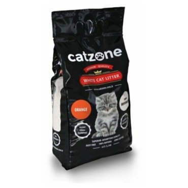 Комкующийся наполнитель Catzone Orange для кошачьего туалета с ароматом апельсина 10 кг