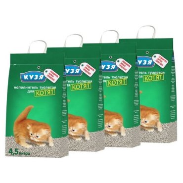 Наполнитель кузя для котят 4,5л (4шт)