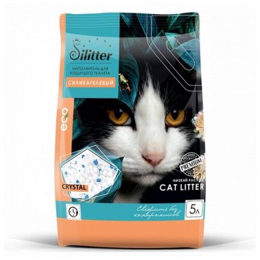 Впитывающий наполнитель Silitter Crystal голубой, 5 л 5 л