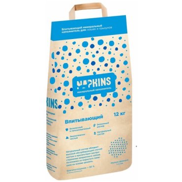 NAPKINS наполнитель впитывающий для туалета кошек (12 кг)