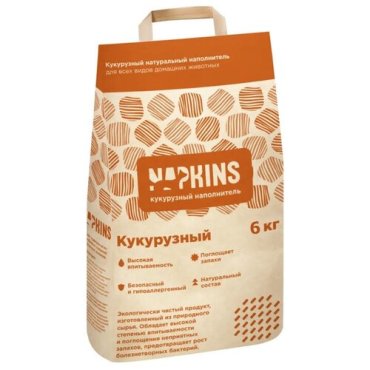NAPKINS наполнитель Кукурузный наполнитель 8,5 л 10цт03 6 кг 49043