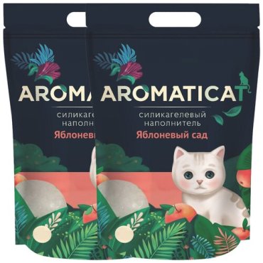 AROMATICAT яблоневый САД наполнитель силикагелевый для туалета кошек (10 + 10 л)