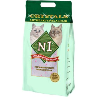 Наполнитель N1 Crystals Антибактериальный для кошек, силикагелевый, 5 л, 2 кг