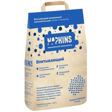 NAPKINS впитывающий наполнитель (средняя фракция), 6 кг