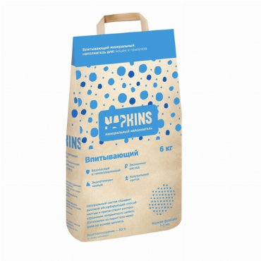 NAPKINS впитывающий наполнитель (мелкая фракция), 12 кг