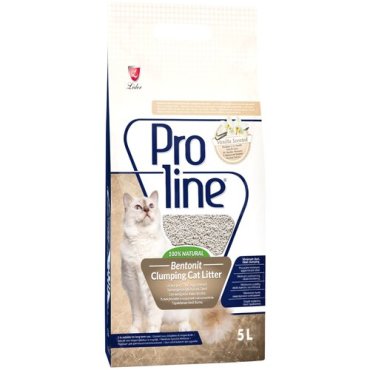 Proline Комкующийся наполнитель для кошачьего туалета, лотка, глиняный, без пыли, с ароматом ванили 5 л