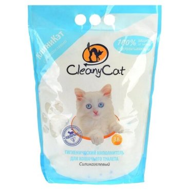 Наполнитель для кошачьего туалета CleanyCat 3,8л силикагелевый .