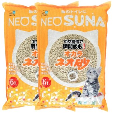 Neo Loo Life Neo Suna наполнитель комкующийся для туалета кошек с интенсивной защитой от запаха на основе соевых бобов (6 + 6 л)
