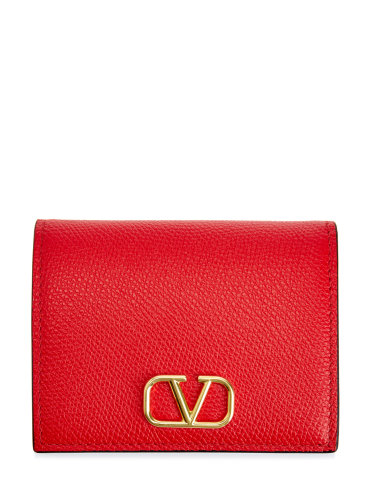 Кожаный кошелек с литым логотипом VLogo Signature