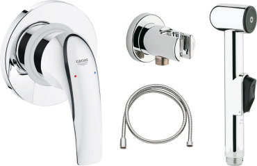 Гигиенический душ Grohe BauCurve 123072 со смесителем, С ВНУТРЕННЕЙ ЧАСТЬЮ